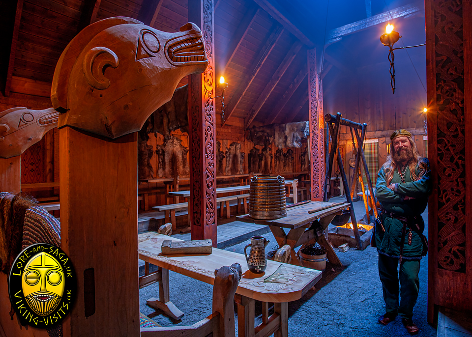 Wayland in the Great hall at Lofotr Viking Museum - Image copyrighted  Gary Waidson. All rights reserved.