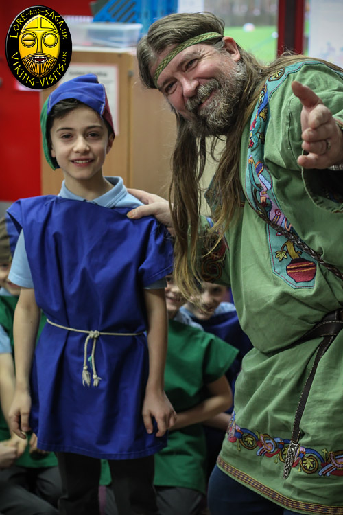 A Viking in school presentation for Key stage two. - Image copyrighted  Gary Waidson. All rights reserved.