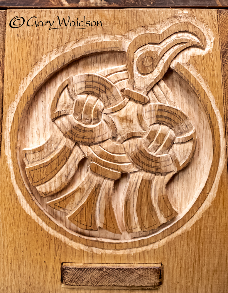 Raven Carving Progress - The Hrafn Coffer - Image copyrighted  Gary Waidson. All rights reserved. 