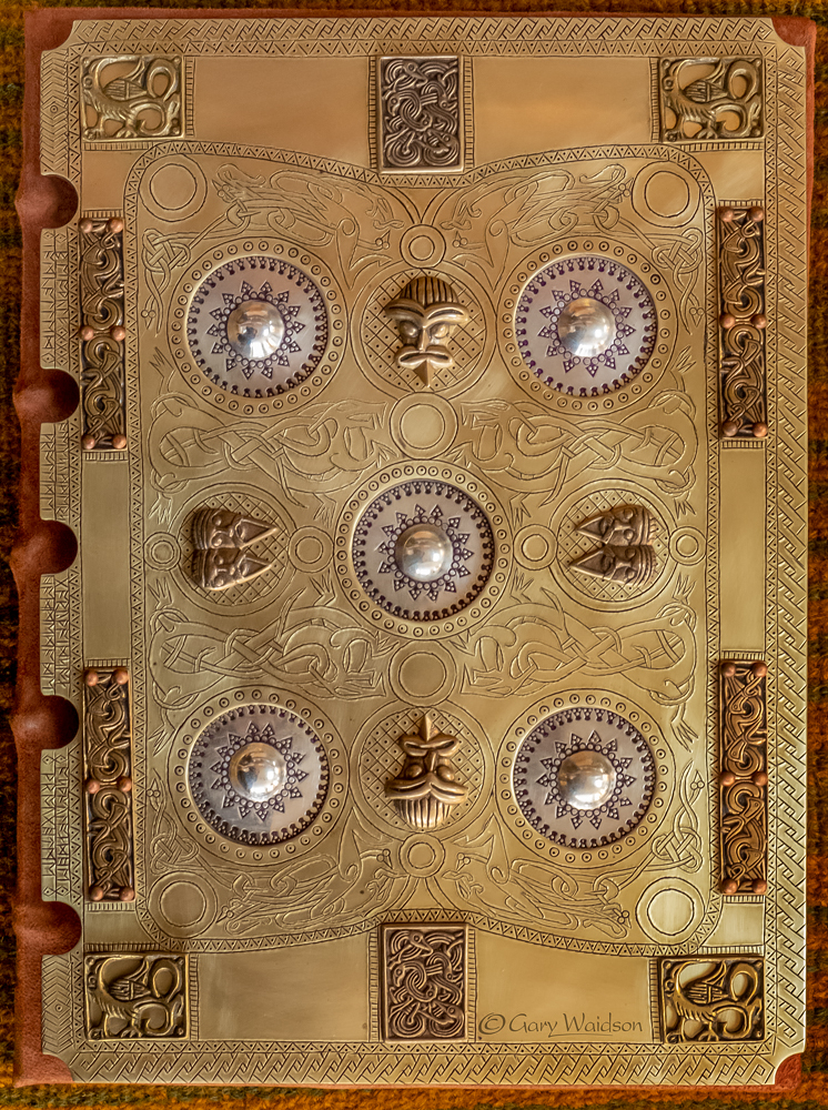 Dragons and Nicors completed on the Beowulf "Manuscript" Treasure cover- Image copyrighted © Gary Waidson. All rights reserved.