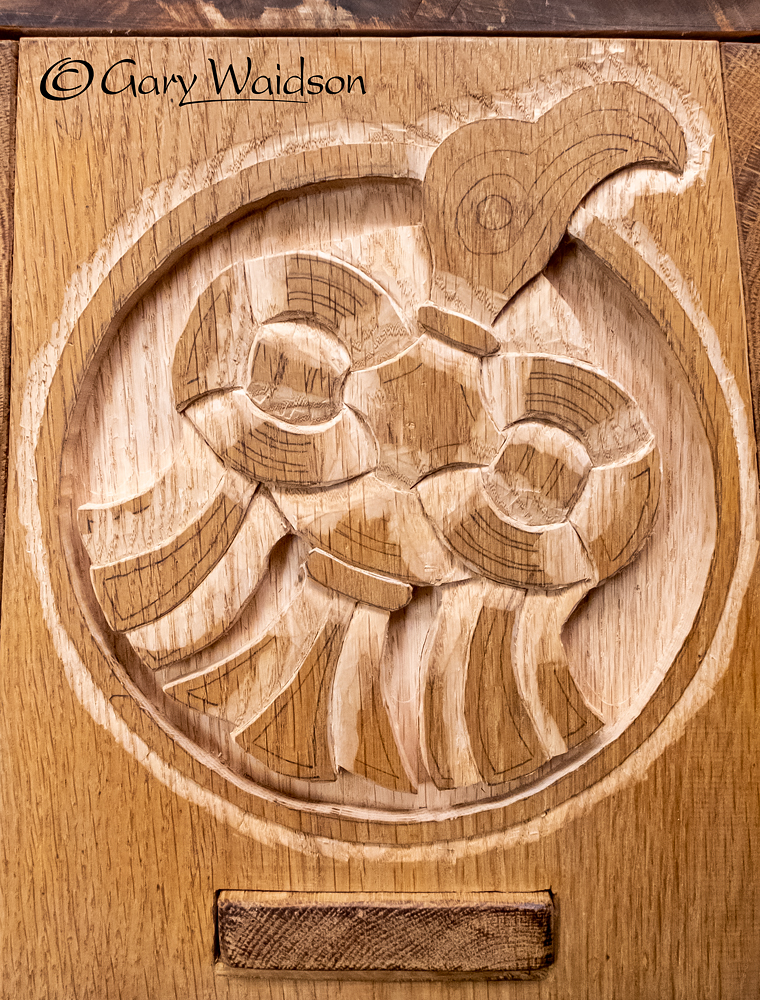 The Hárbarðr / Hrafn Casket -  Starting the Carving - Image copyrighted © Gary Waidson. All rights reserved.