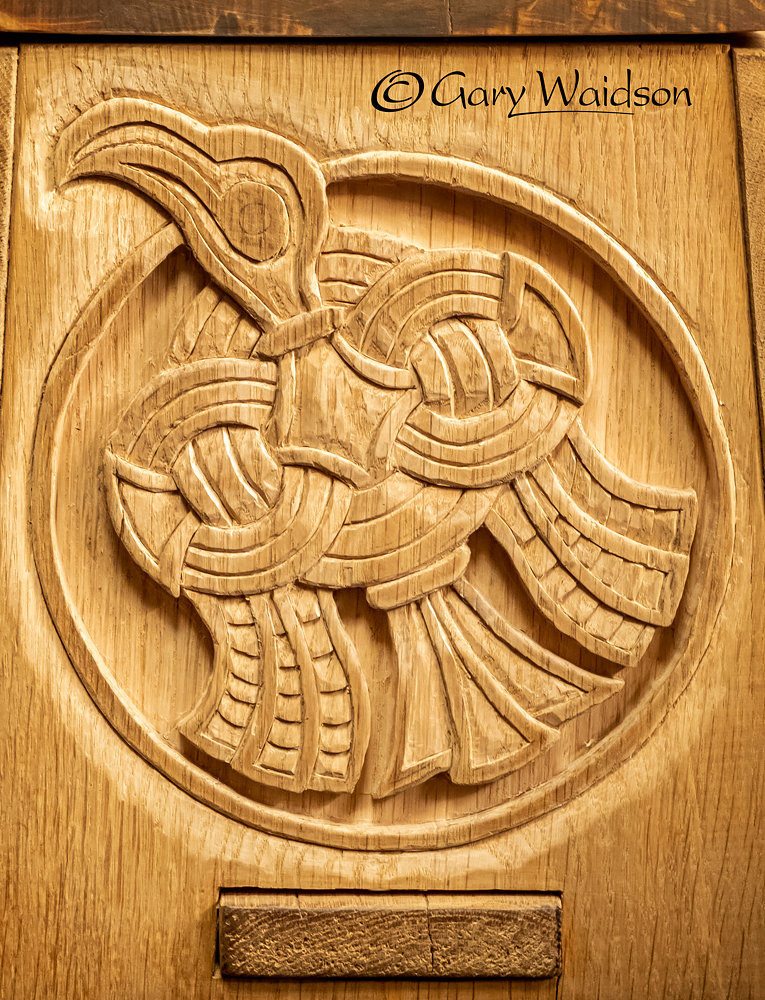 Hárbarðr Casket -  Carving finished - Image copyrighted © Gary Waidson. All rights reserved.