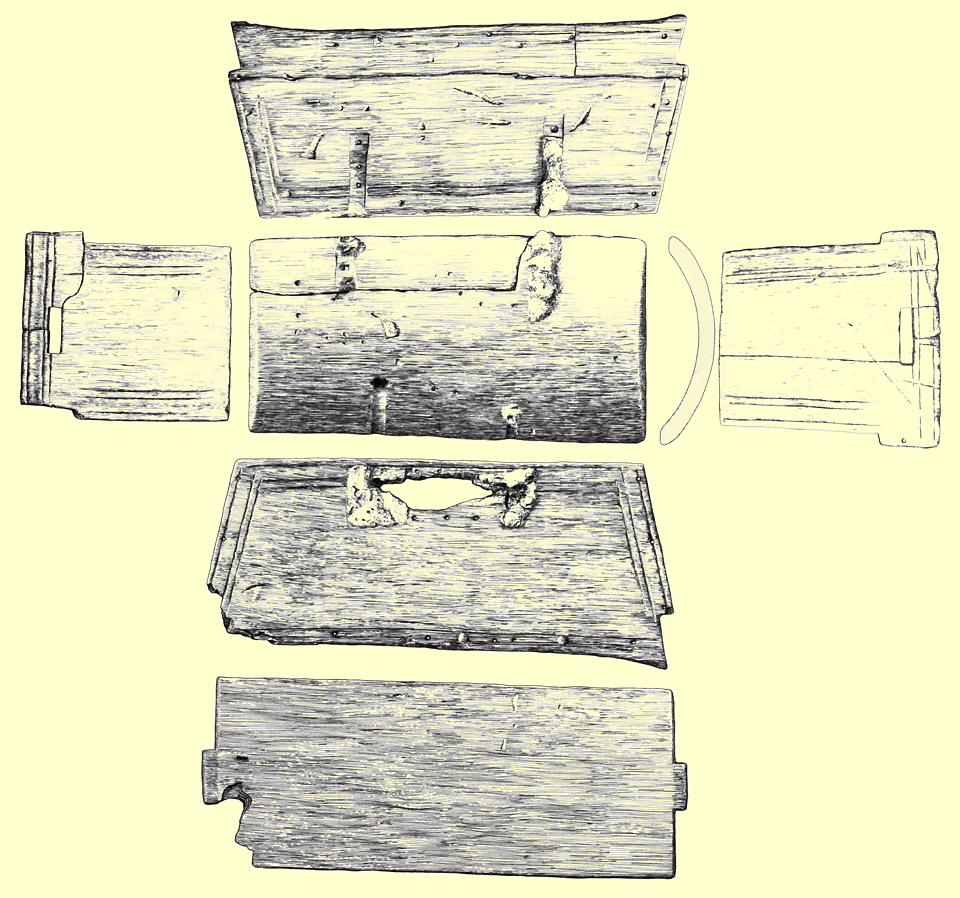 Hedeby Sea Chest Archeological Drawing