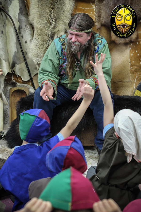 A Viking in school presentation by Lore& Saga - Image copyrighted © Gary Waidson. All rights reserved.